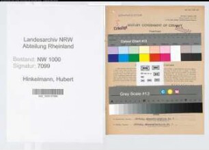 Entnazifizierung Hubert Hinkelmann, geb. 22.10.1903 (Verw.Angest.)
