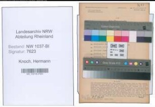 Entnazifizierung Hermann Knoch , geb. 18.05.1888 (Fabrikant)