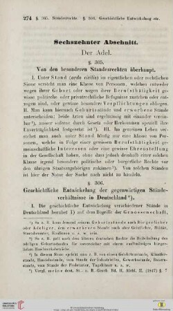 Sechszehnter Abschnitt: Der Adel