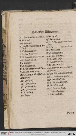 Gebrauchte Abkuerzungen