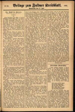 Zweite Ausgabe vom Samstag, den 17. Juli 1897.