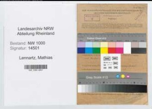 Entnazifizierung Mathias Lennartz, geb. 28.08.1892 (Lehrer)