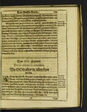 Das XII. Capittel. Deus omnia in omnibus.