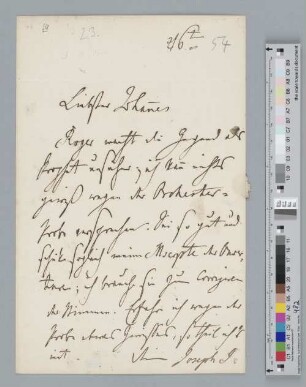 Brief an Johannes Brahms
