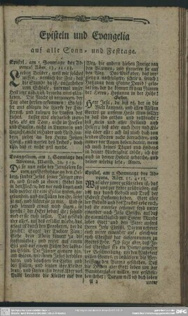 Episteln und Evangelia auf alle Sonn- und Festtage
