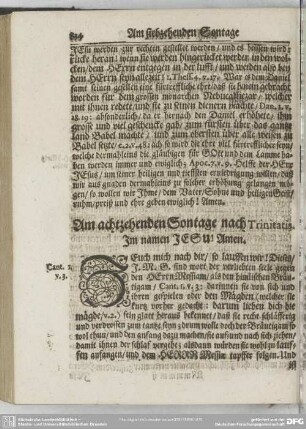 Am achtzehenden Sontage nach Trinitatis