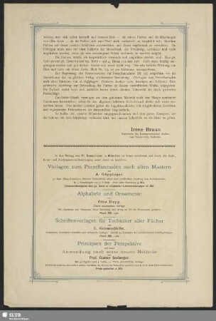 Literatur des Verlags von Fr. Bassermann