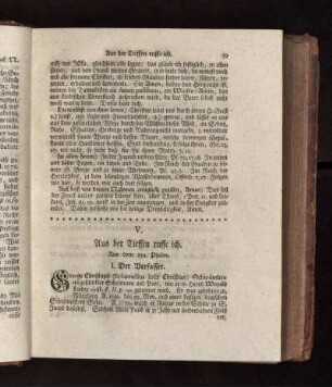 V. [i.e. IV.] Aus der Tieffen ruffe ich