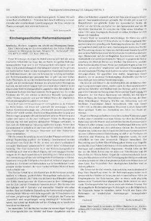 355-356 [Rezension] Smolinsky, Heribert, Augustin von Alveldt und Hieronymus Emser