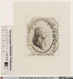 Bildnis Friedrich August (Frederick Augustus), kgl. Prinz von Großbritannien, Irland u. Hannover, 1784 Herzog von York u. Albany, 1764-1802 letzter Fürstbischof von Osnabrück