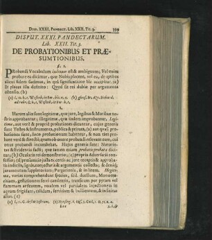 Disput. XXXI. De Probationibus Et Praesumptionibus.