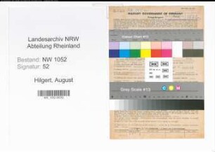 Entnazifizierung August Hilgert , geb. 26.07.1887 (Ofenbauer)
