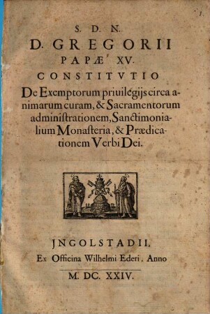 Constitutio de exemptorum privilegiis circa animarum curam