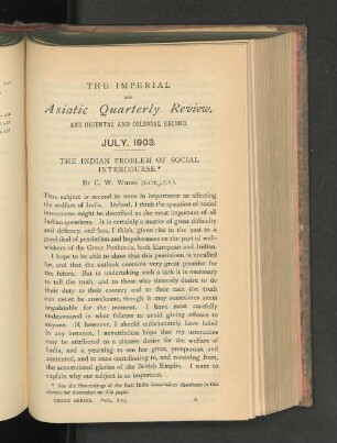 Vol. XVI, Nr. 31. July, 1903.