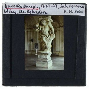 Wien, Schloss Belvedere,Wien, Schloss Belvedere, Sala terrena : barocke Bauplastik