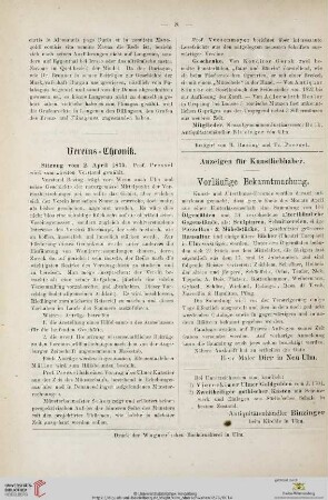 Vereins-Chronik