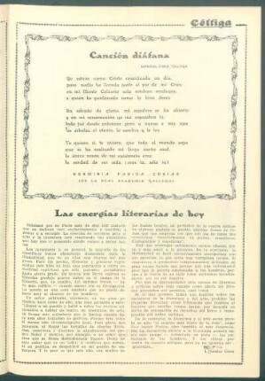Las energías literarias de hoy
