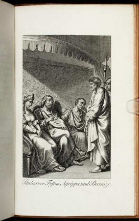Paulus vor Festus, Agrippa und Berenize.