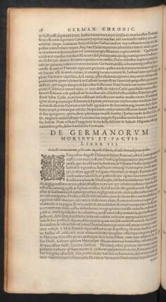 De Germanorum Moribus Et Factis Liber III.