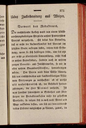Ueber Zuckerbereitung aus Weitzen