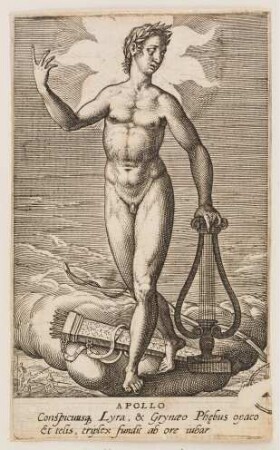 Apollo, aus der Reihe von de deis gentium imagines aliquot iconicae aeneis tabulis (...)