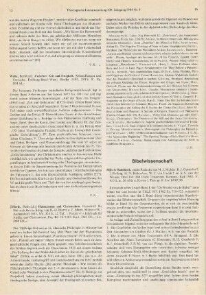 15-16 [Rezension] Dörrie, Heinrich, Platonismus und Christentum
