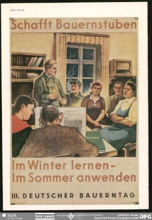 Plakat: Schafft Bauernstuben