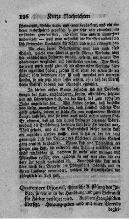 Chymische Auflösung des Indigo.
