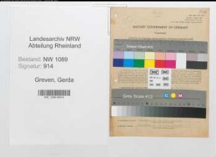 Entnazifizierung Gerda Greven , geb. 14.03.1917 ()