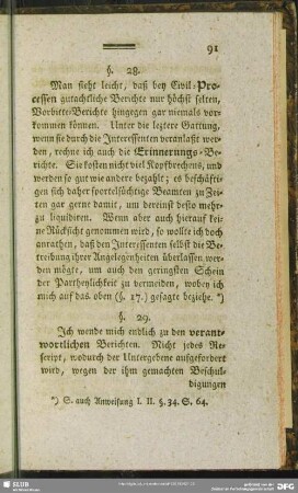 §. 28. [Erinnerungs-Berichte]