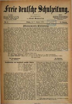 Freie deutsche Schulzeitung. 10. 1876