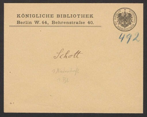 Brief an Jacob Grimm : o.D.