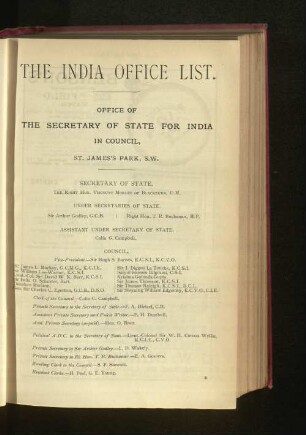 The India Office List.