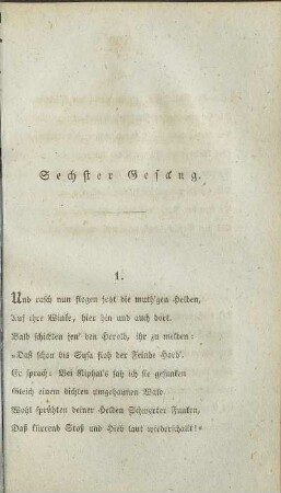 Sechster Gesang.