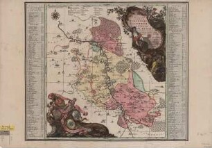 Karte der Ämter Wurzen, Eilenburg und Düben, ca. 1:110000, Kupferstich, um 1760 : Praefecturae Saxonicae Wurcensis, Eilenburgensis, Dubensis Geographica accuratione : secundum oppida, vicos, pagos, vicinias descriptae ; Cum Privileg. S. M. Pol. et Elect. Saxon. / à Matthaeo Seuttero S. C. M. Geogr. Tob. Conr. Lotter sc.. - [Ca. 1:110 000]. - Aug. Vindel. , [um 1760]. - 1 Kt. : Kupferst. ; 43 x 47 cm, Bildgr. 58 x 49 cm