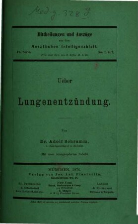 Ärztliches Intelligenzblatt. Mittheilungen und Auszüge. 4. 1876