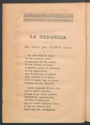 La herencia : Un chico por 10.000 pesos