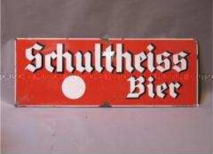 Werbeschild "Schultheiss Bier"