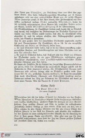Kleine Reise: aus einem Tagebuch