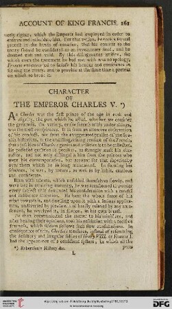 Character of the Emperor Charles V.