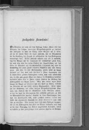 Hochgeehrte Anwesende!