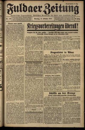 Ausgabe vom Montag, den 14. Oktober 1935.