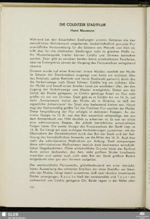 Die Colditzer Stadtflur