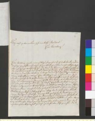Brief von Cserey, Joseph Wolfgang an Goethe, Johann Wolfgang von