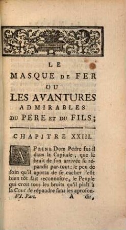 Le Masque De Fer Ou Les Avantures Admirables Du Père Et Du Fils, 6