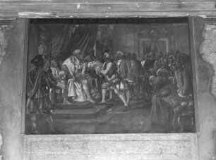 Gemäldezyklus zur Geschichte der Wittelsbacher: Maximilian III. Josef stiftet die Akademie der Wissenschaften im Jahre 1759