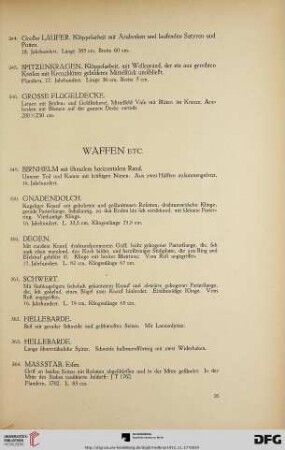 Waffen (Nr. 349-364)