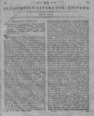 [Chézy, H. v.]: Neue auserlesene Schriften der Enkelin der Karschin. Abt. 1-2. Heidelberg: Engelmann 1817