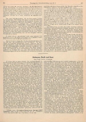 461-468 Bultmann, Barth und Kant