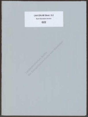 Brief von "The Wiener Library", London, an Herbert Weißelberg vom 17.12.1964 (Kopie): Auflistung von Materialien der Wiener Library, die Kurt Gerstein betreffen